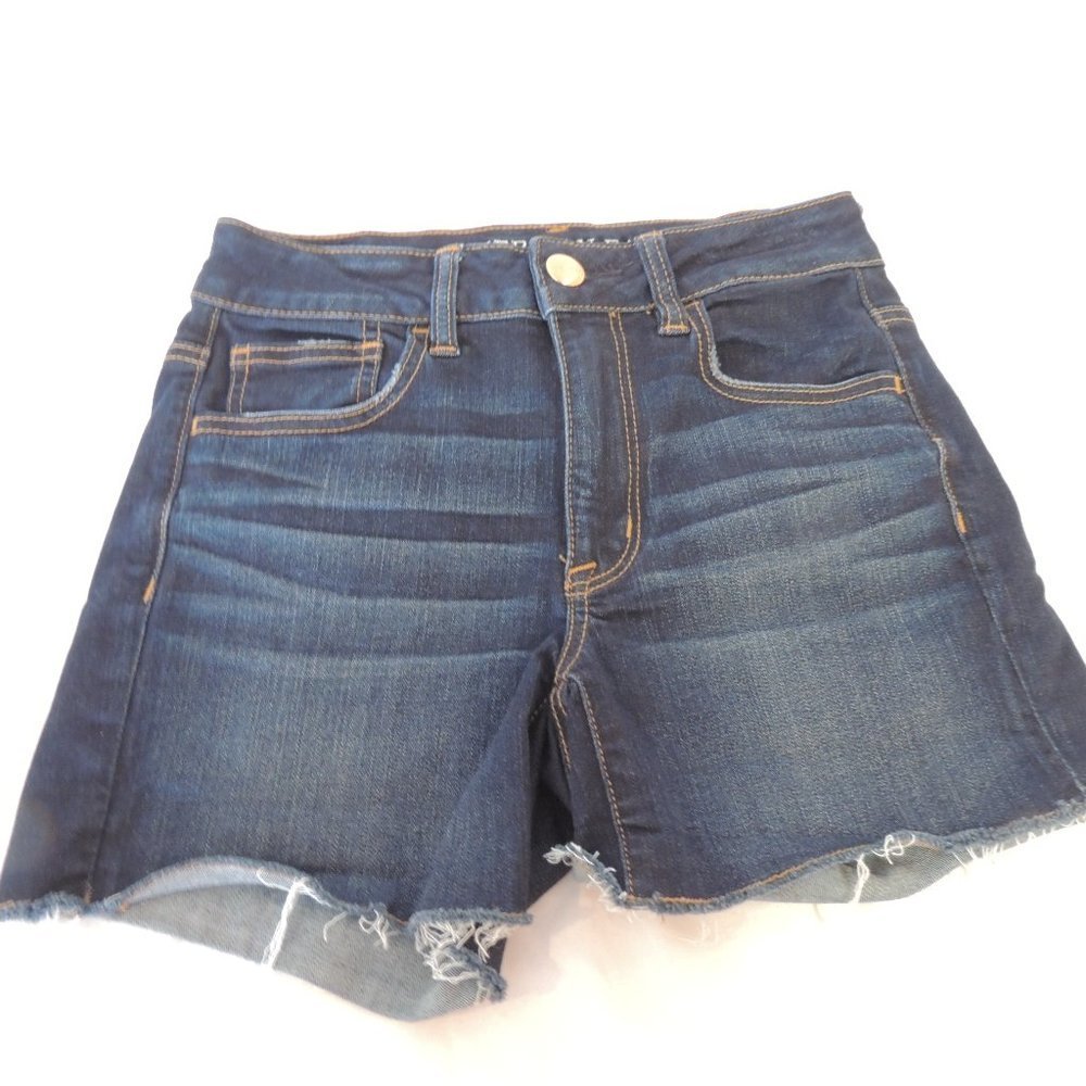 American Eagle Hi rise shortie jean shorts womens